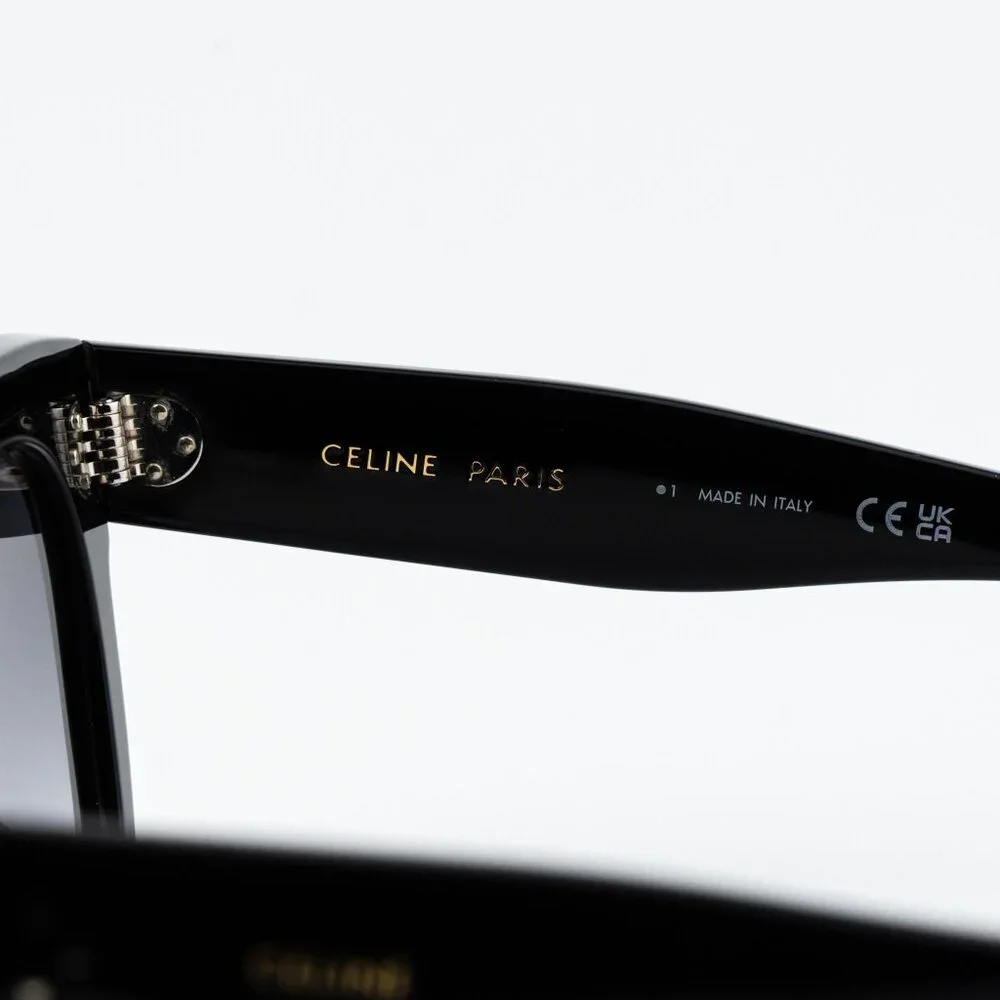 Celine 3 DOTS Women Sunglasses Black Grey Gradient Cl4002UN 01B NEW AUTHENTIC - Picture 9 of 13